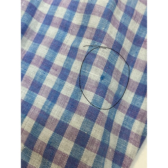Vineyard Vines Classic Fit Murray Shirt Men's Size Small Gingham 100% Linen READ - Picture 9 of 10